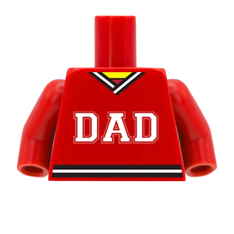 #1 Dad Jersey - Custom Design Minifigure Torso