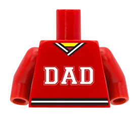 #1 Dad Jersey - Custom Design Minifigure Torso