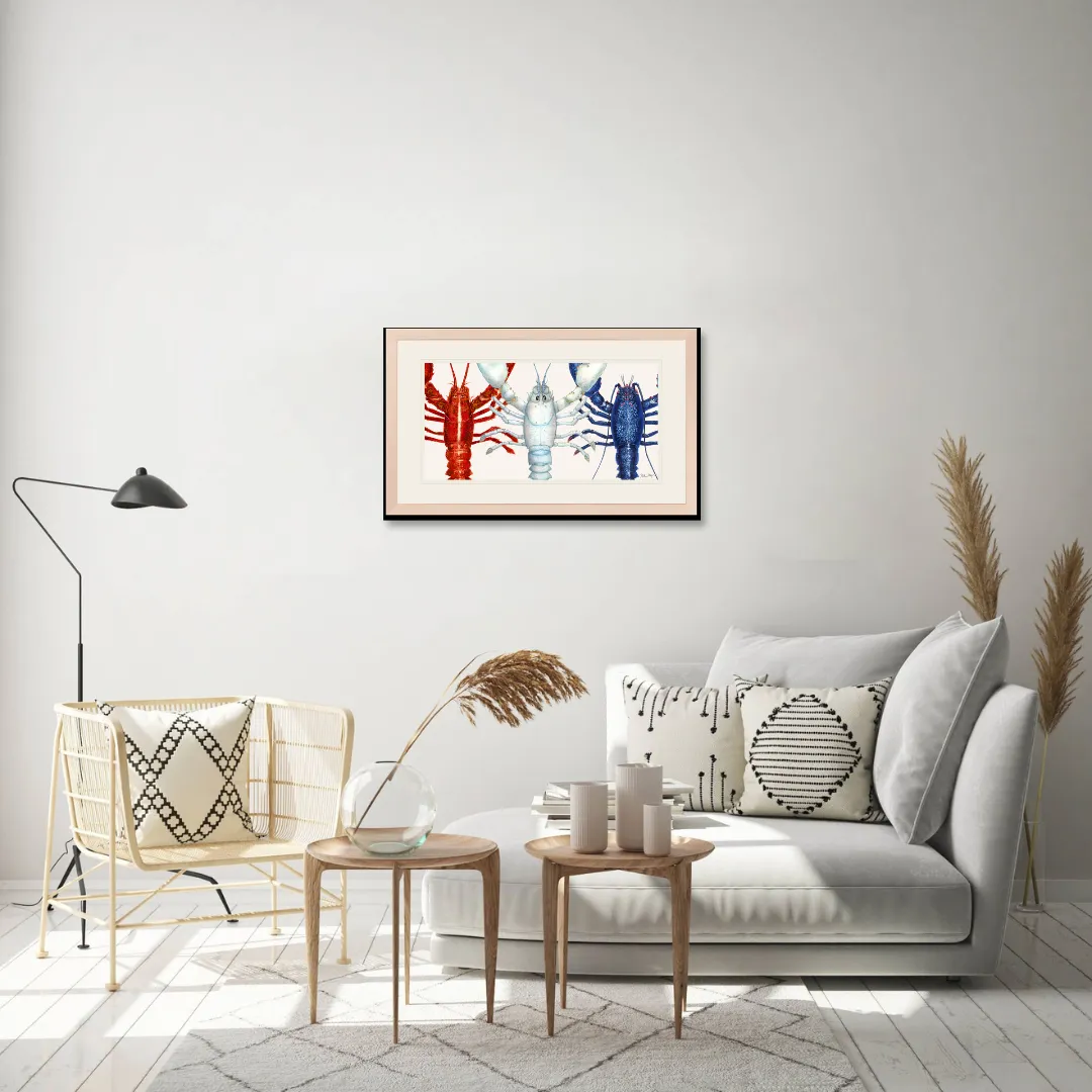 American Lobsters Trio Print