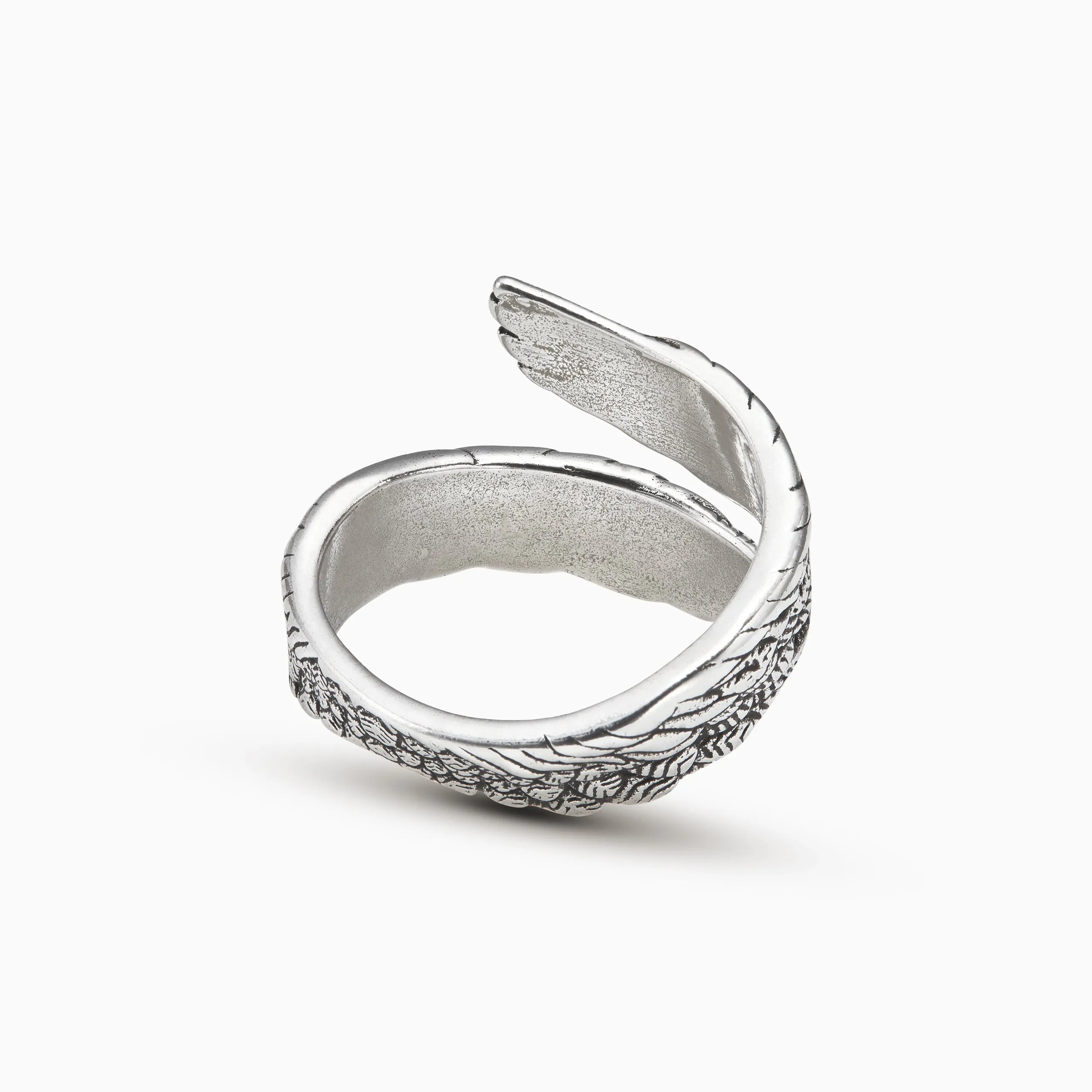 Angel Wings Adjustable Sterling Silver Ring