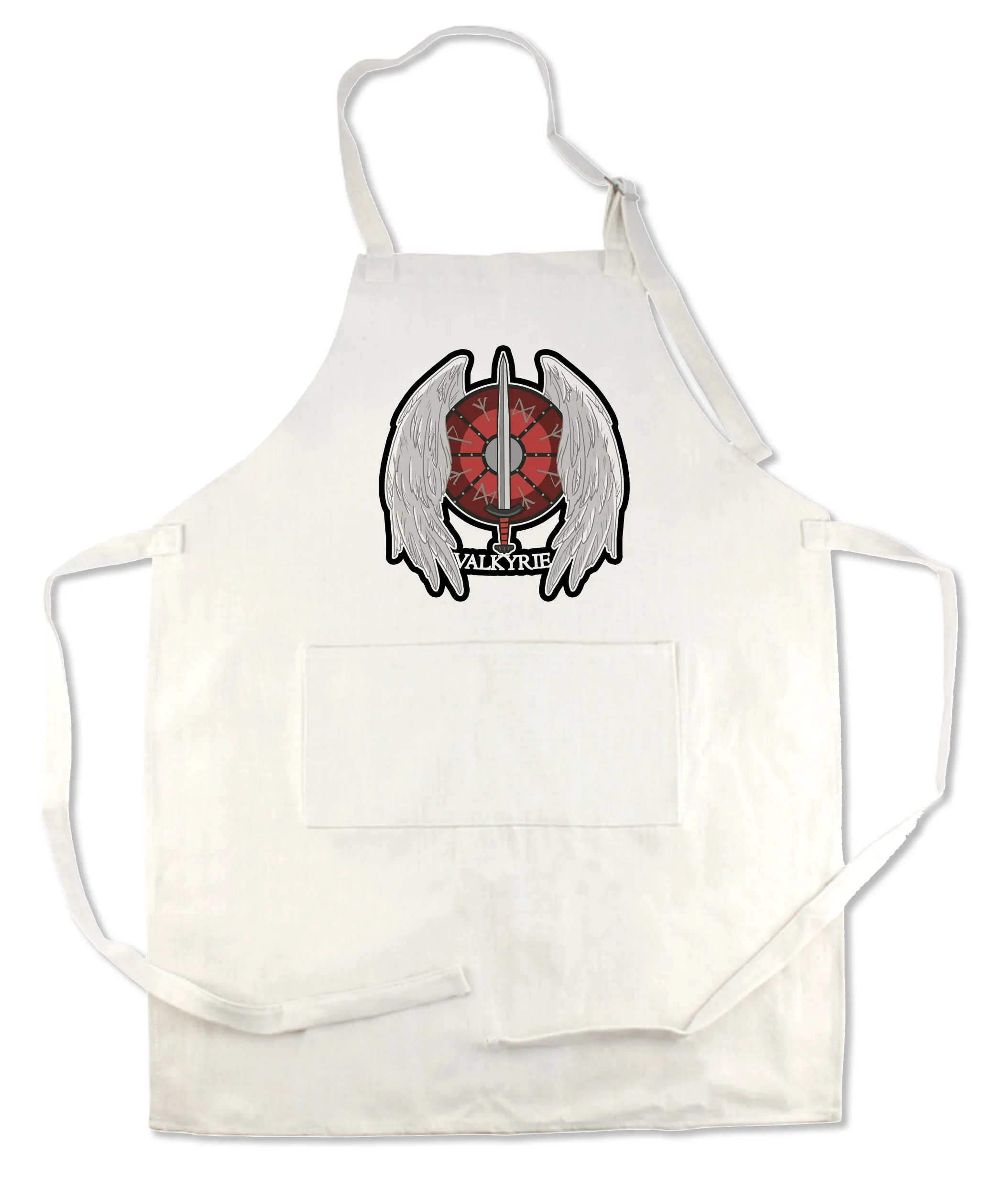 Apron 33" x 25" with large front pocket.