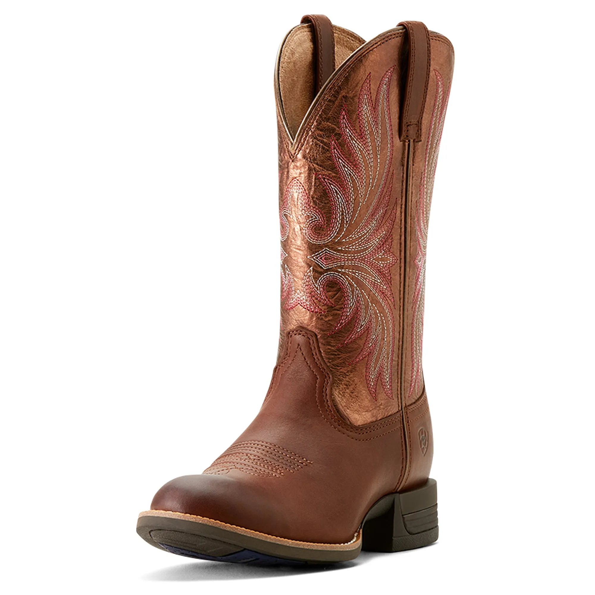 Ariat Ladies 10053601 Ranahan Western Boots in Brown/Rusty Red