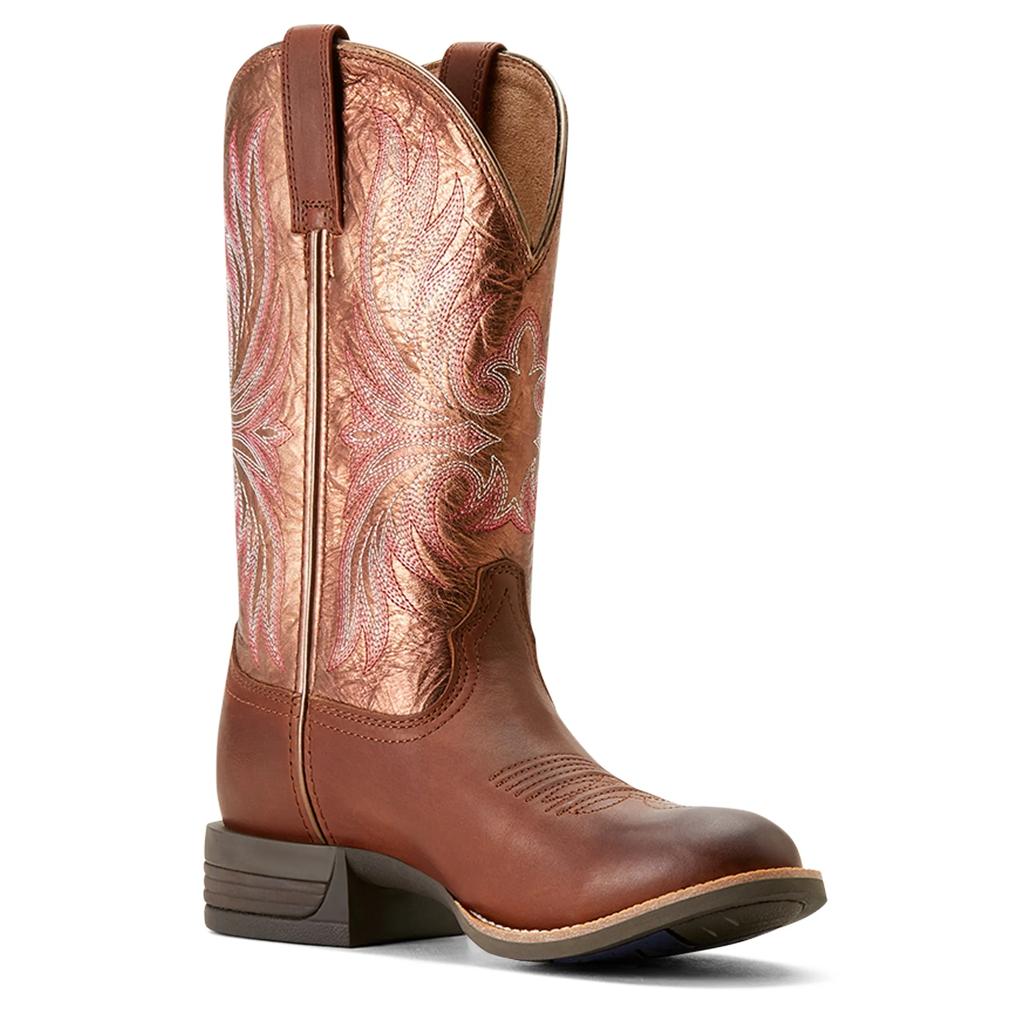 Ariat Ladies 10053601 Ranahan Western Boots in Brown/Rusty Red