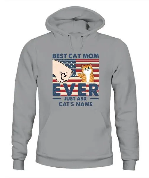 Best Cat Parents US Independence Day Personalized Shirt - Name, Skin, Cat can be customized