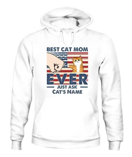 Best Cat Parents US Independence Day Personalized Shirt - Name, Skin, Cat can be customized