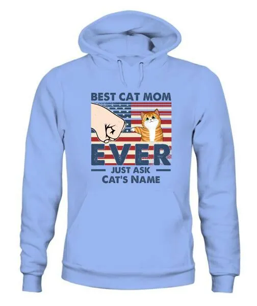 Best Cat Parents US Independence Day Personalized Shirt - Name, Skin, Cat can be customized