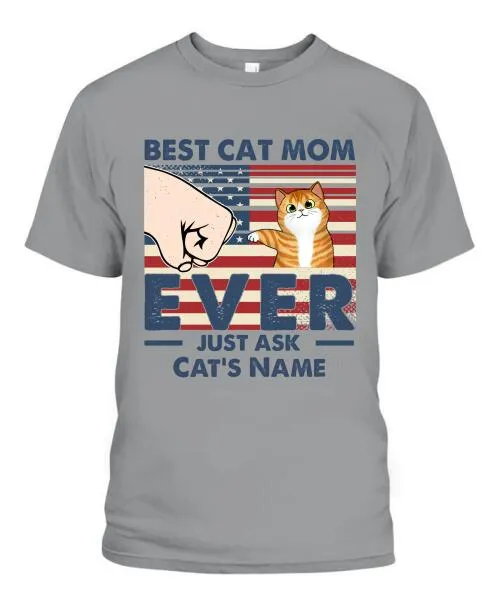 Best Cat Parents US Independence Day Personalized Shirt - Name, Skin, Cat can be customized