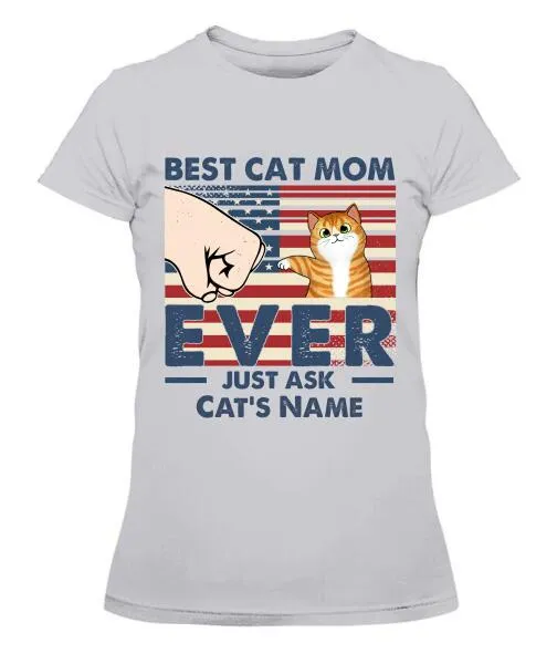 Best Cat Parents US Independence Day Personalized Shirt - Name, Skin, Cat can be customized