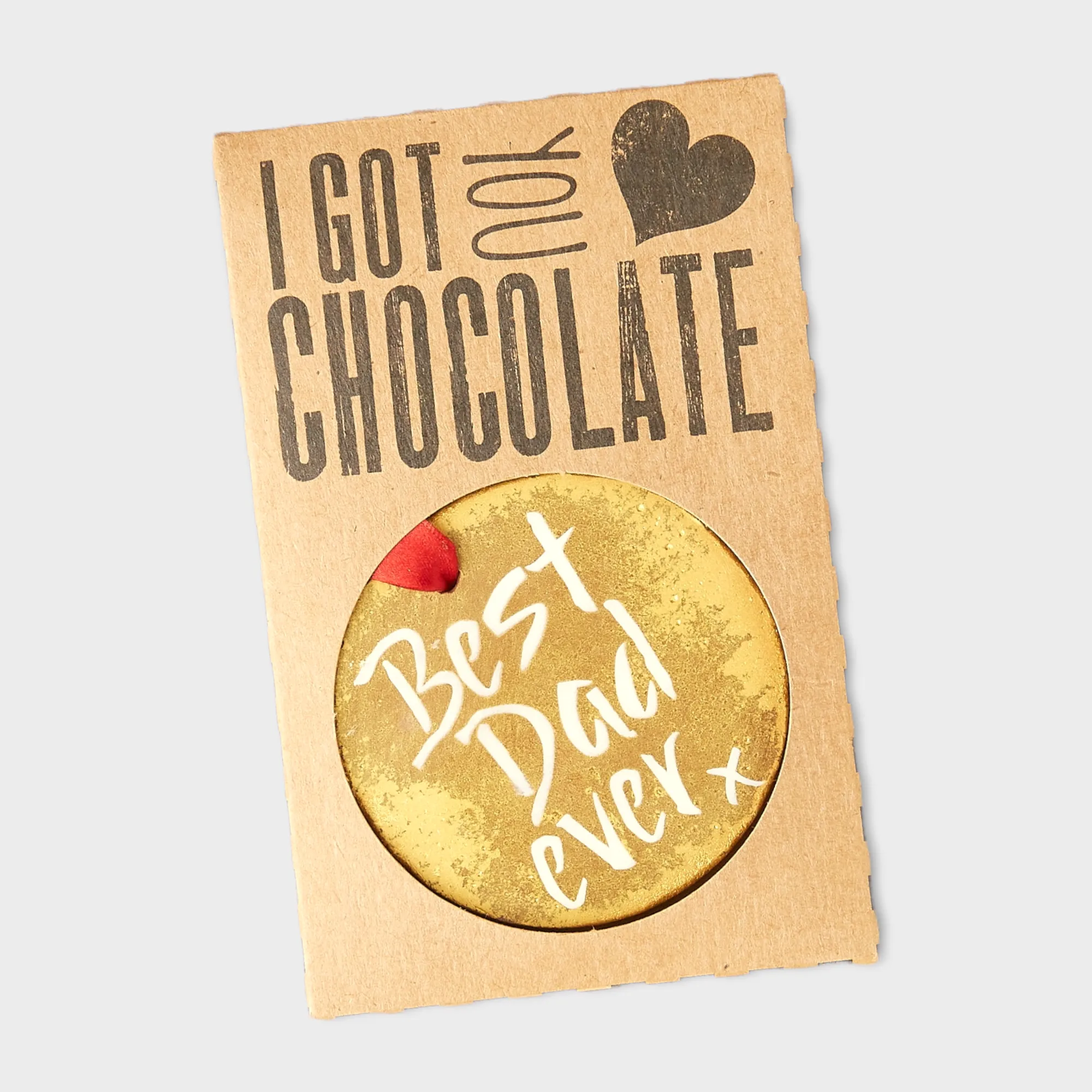 Best Dad Ever Handmade Gold Belgian Chocolate Medal