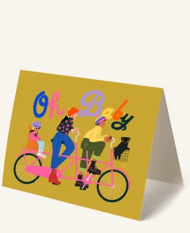 Biking Oh Baby Card