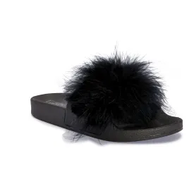 Black Feather Flat Sliders