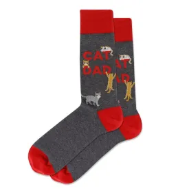 Cat Dad Crew Socks