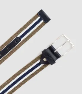 Ceinture ajustable casual kaki-marine "Rapide"