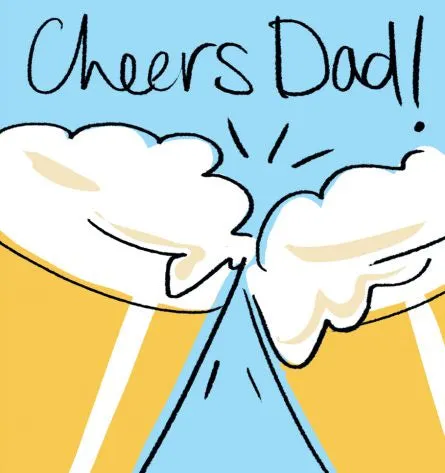 Cheers Dad Fathers Day Card By Lucilla Lavender