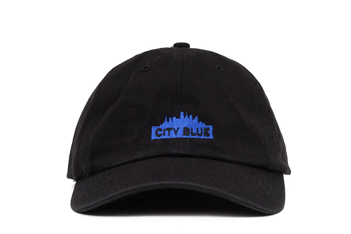 CITY BLUE LOGO DAD HAT - BLACK