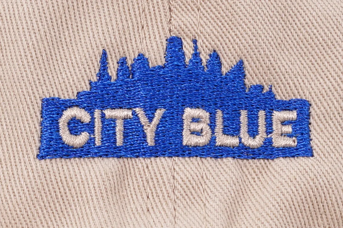 CITY BLUE LOGO DAD HAT - TAN