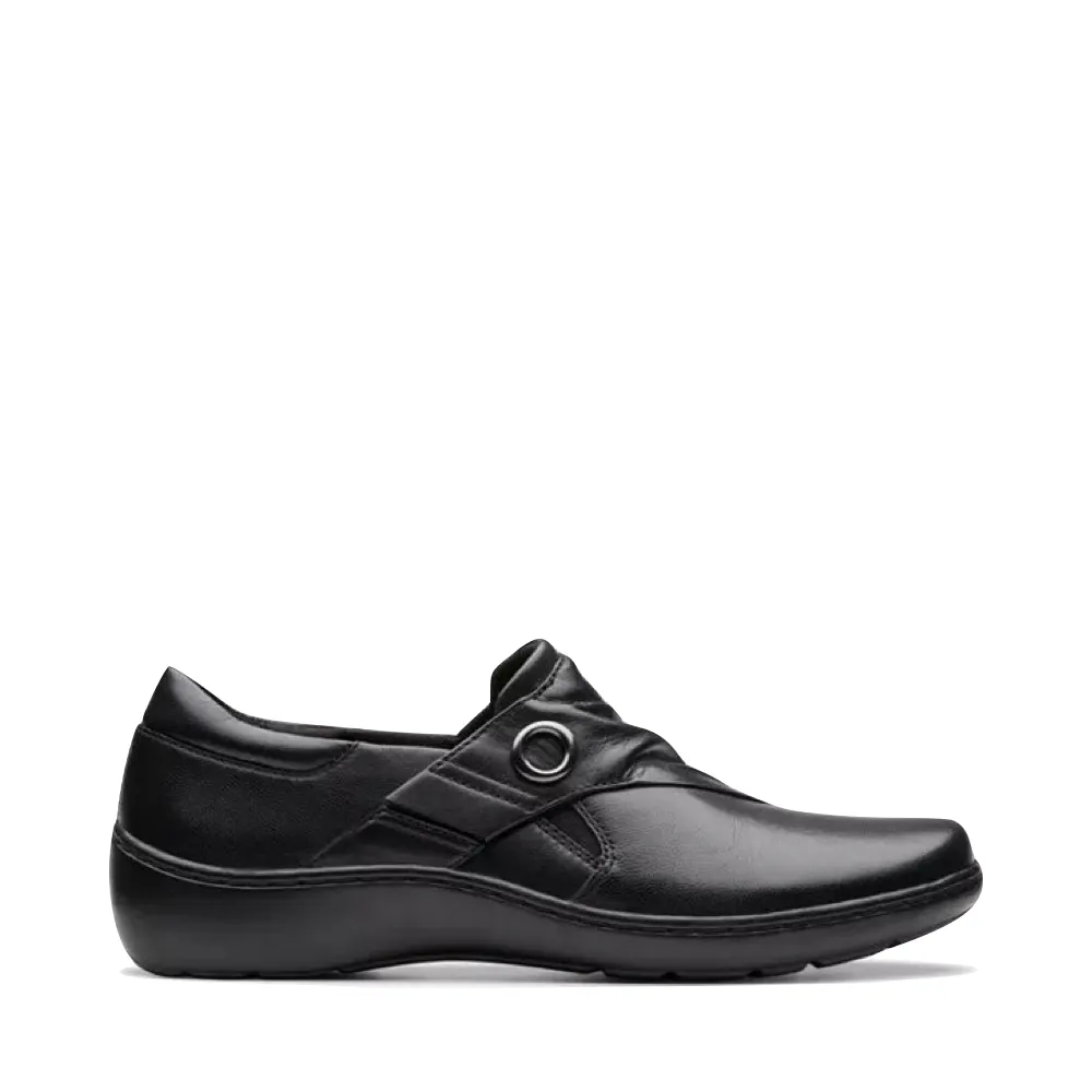 Clarks Women's Cora Aubrie Slip On Shoe in Black