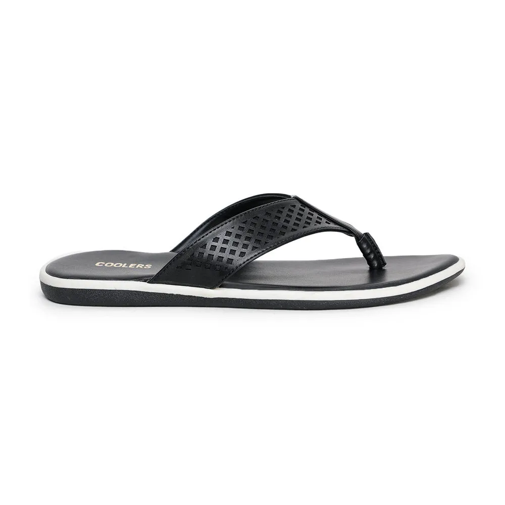 Coolers Casual Black Flip-Flop For Men K2-154 By Liberty