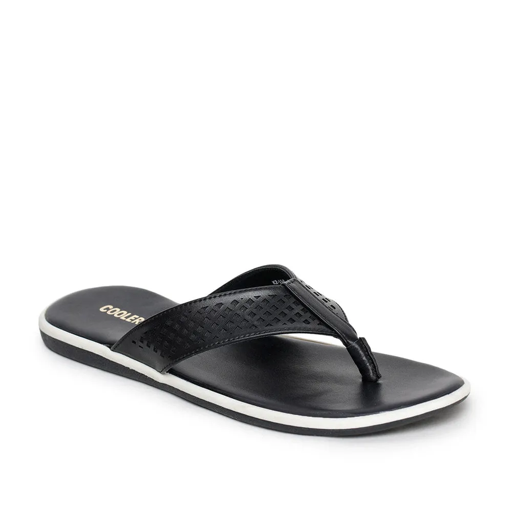 Coolers Casual Black Flip-Flop For Men K2-154 By Liberty