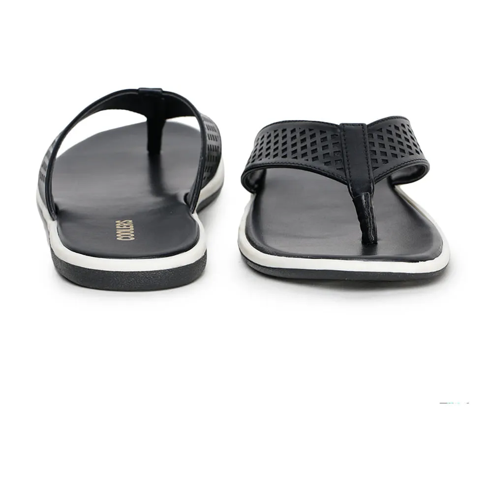 Coolers Casual Black Flip-Flop For Men K2-154 By Liberty