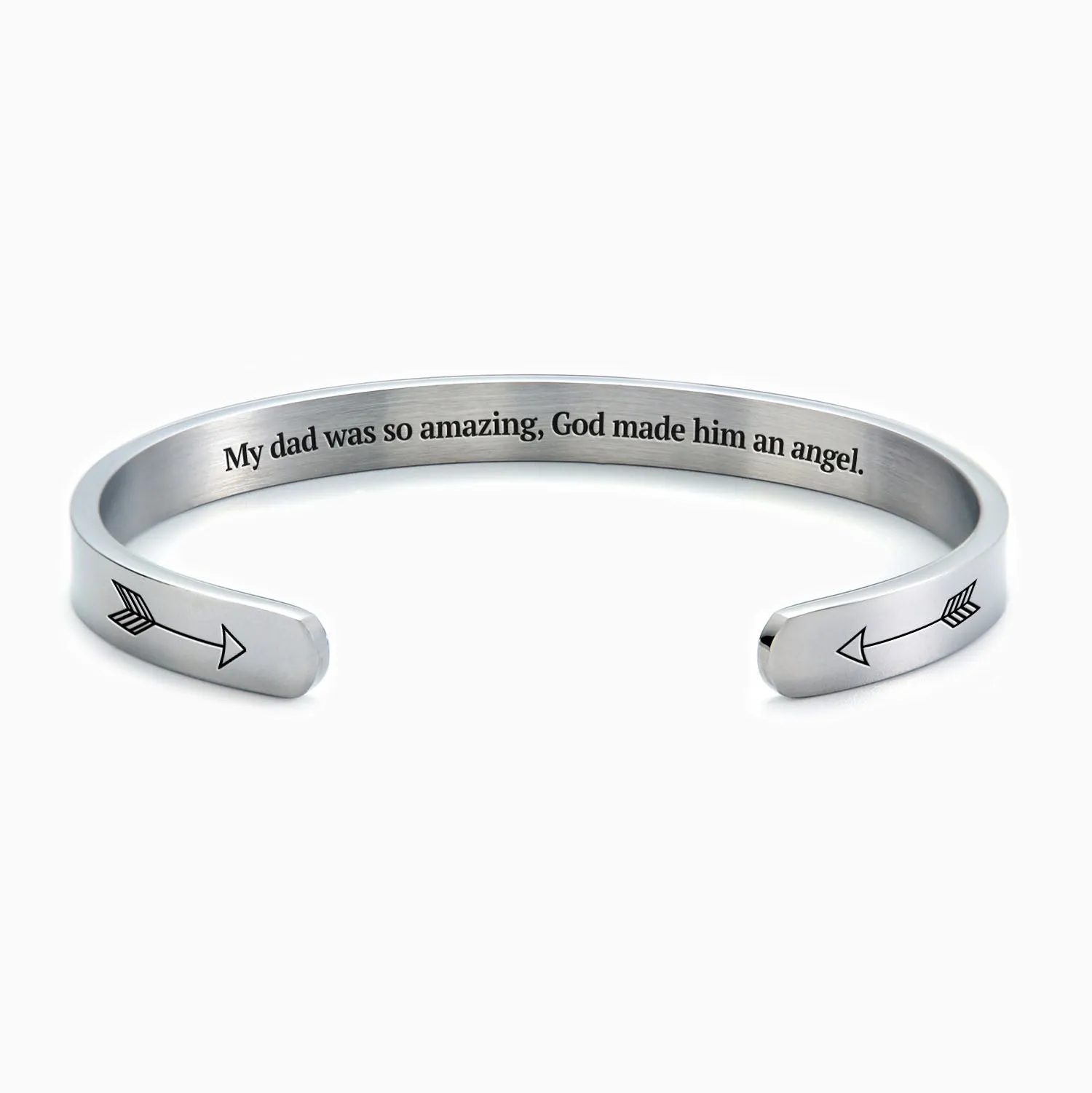 Dad So Amazing, God Made Him An Angel Personalizable Cuff Bracelet