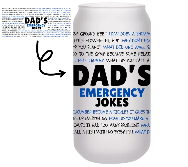 Dad's Jokes Glass Cups