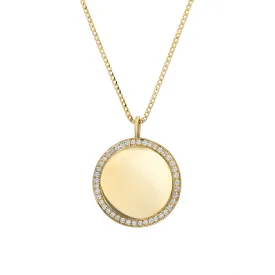 Engravable Disc With Diamonds