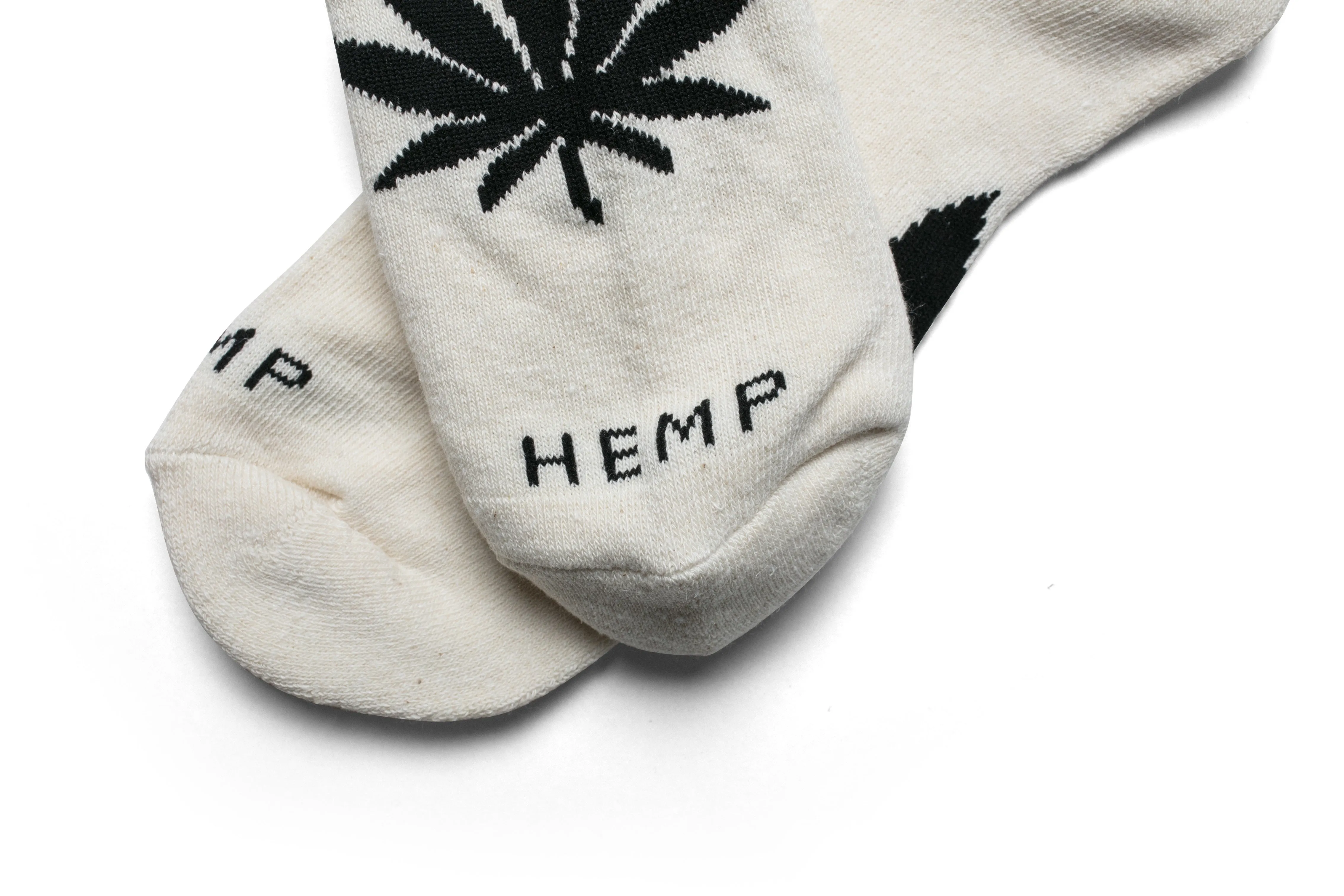 ERBA HEMP LEAF CREW SOCKS NATURAL