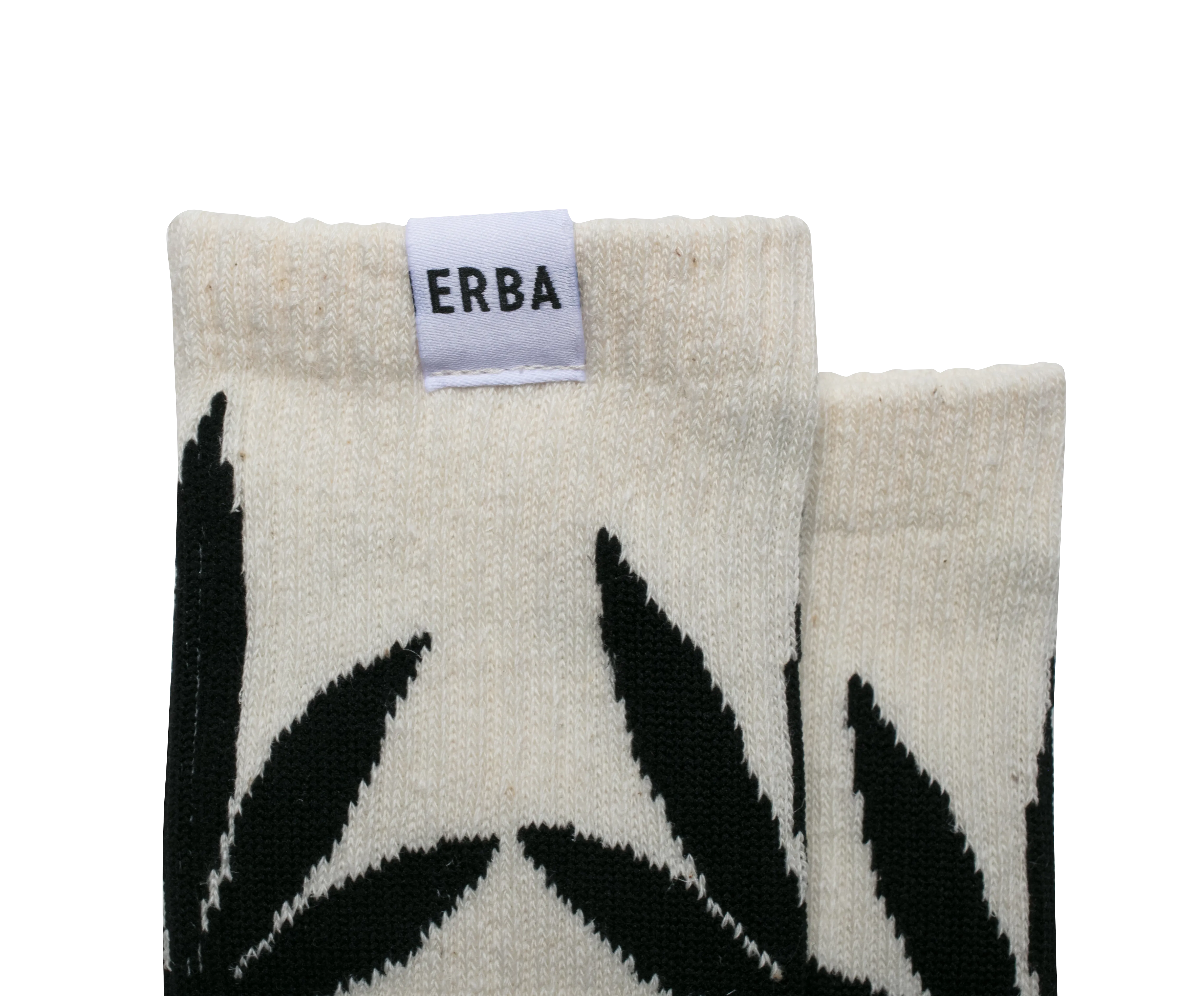 ERBA HEMP LEAF CREW SOCKS NATURAL