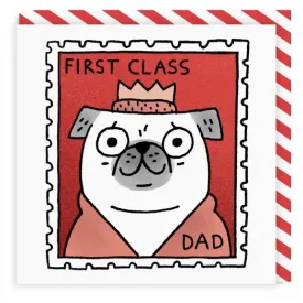 First Class Dad Greeting Card