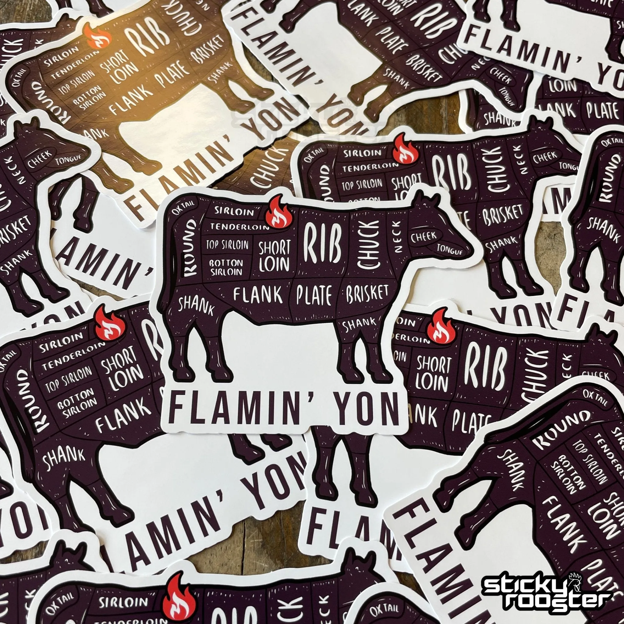 Flamin' Yon Sticker