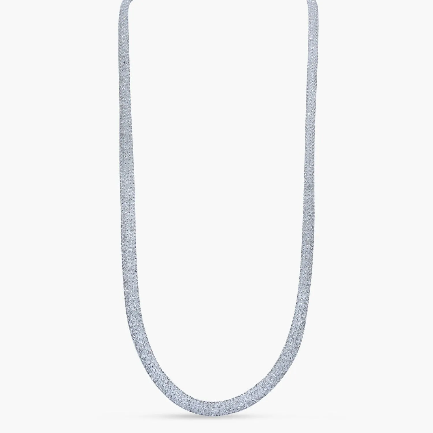 Flat Mesh Chain Necklace