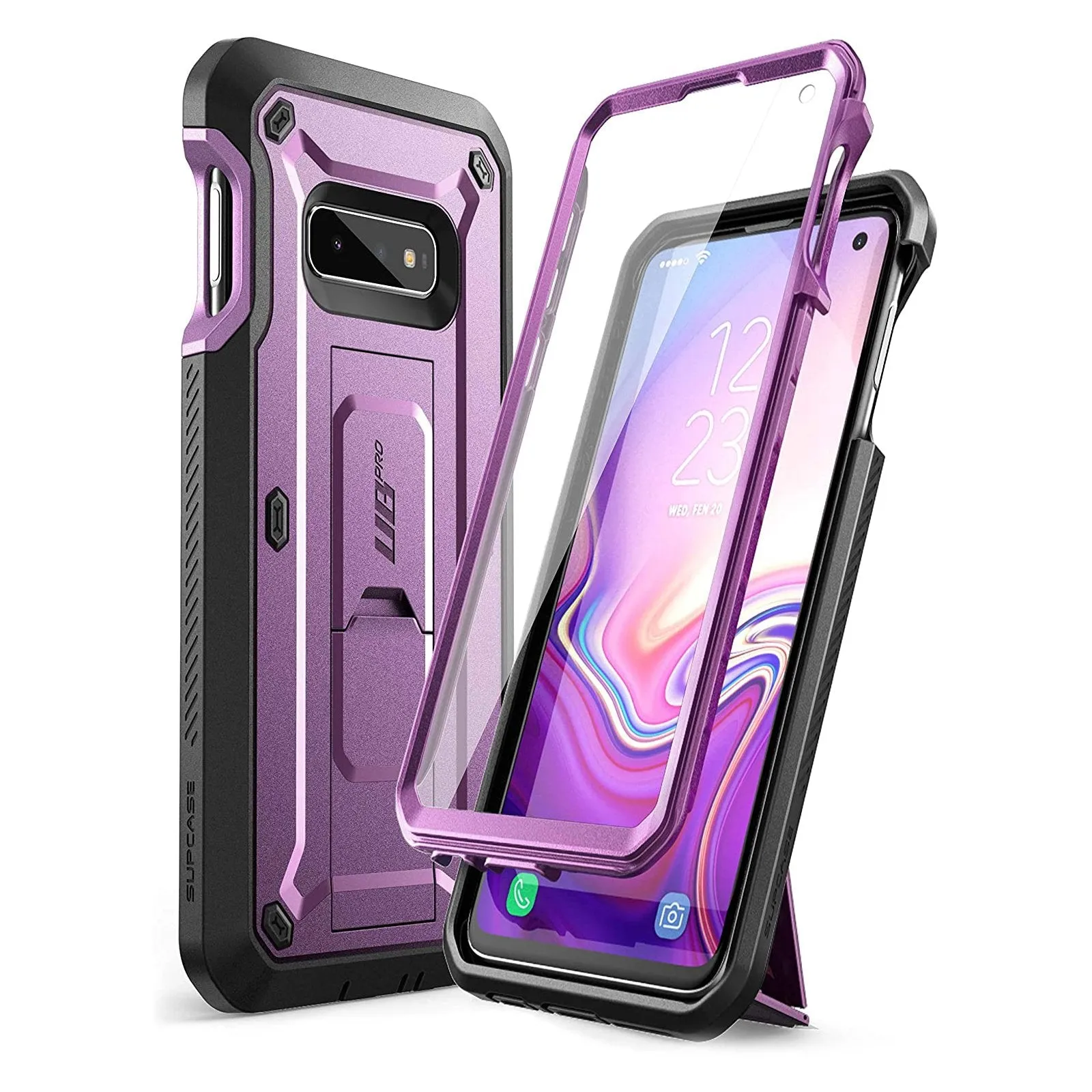 Galaxy S10e Unicorn Beetle Pro Full Body Rugged Holster Case(open box)-Metallic Purple