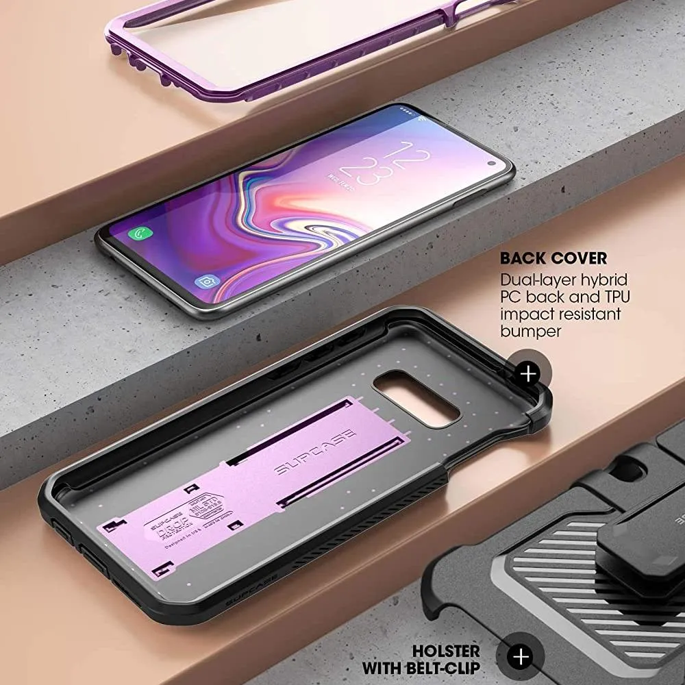 Galaxy S10e Unicorn Beetle Pro Full Body Rugged Holster Case(open box)-Metallic Purple