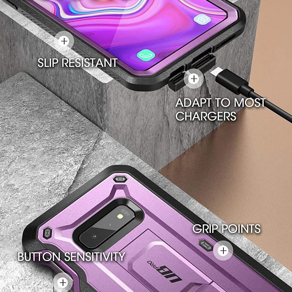 Galaxy S10e Unicorn Beetle Pro Full Body Rugged Holster Case(open box)-Metallic Purple