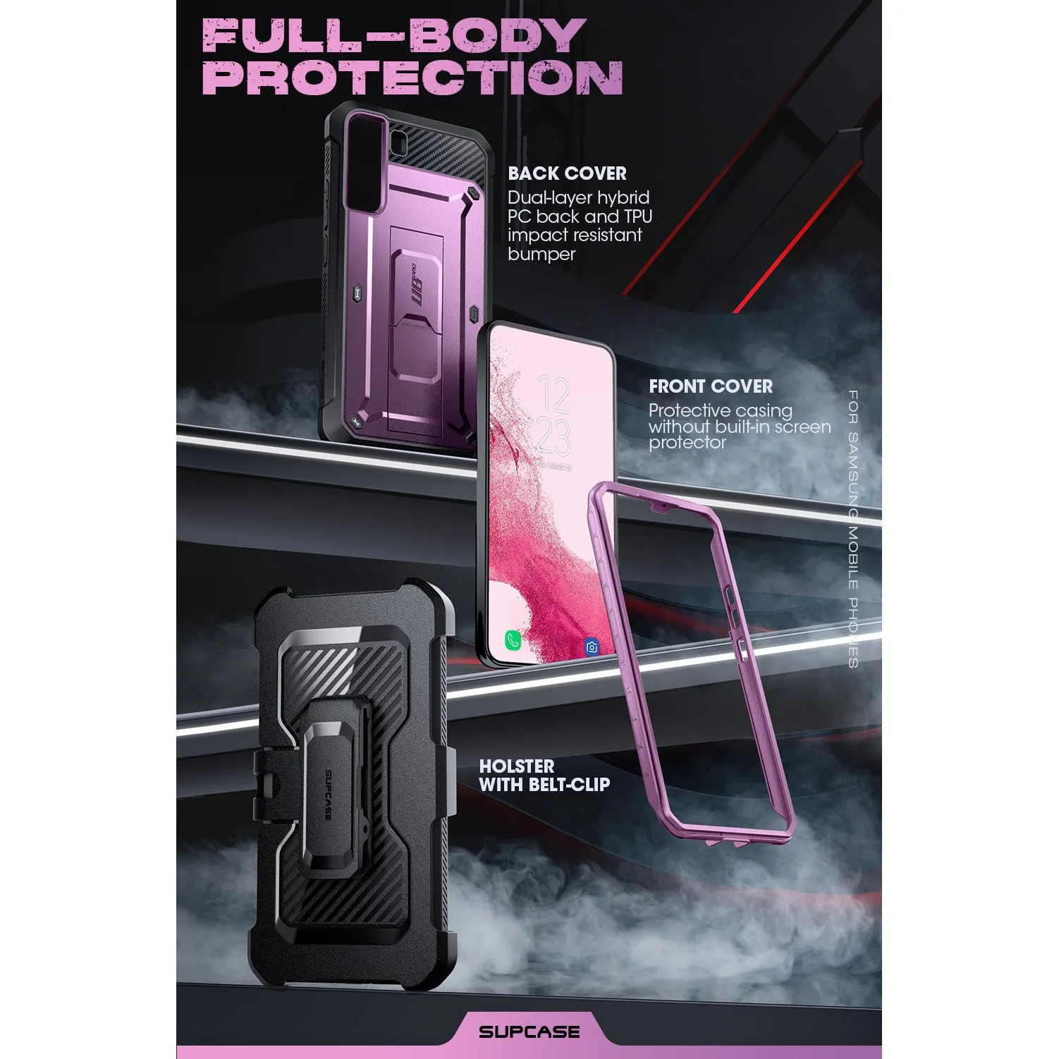 Galaxy S22 Unicorn Beetle PRO Rugged Case-Metallic Purple