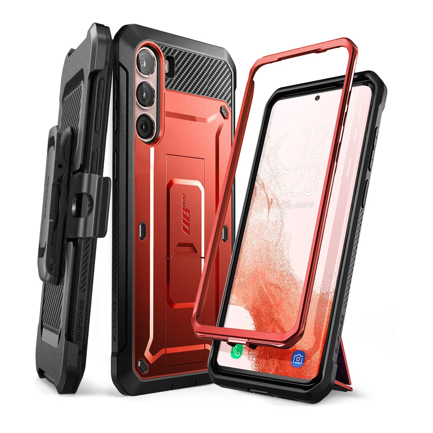 Galaxy S23 Plus Unicorn Beetle PRO Rugged Case-Metallic Red