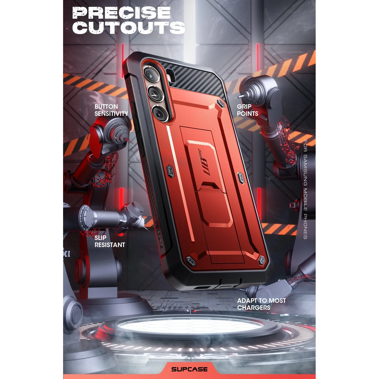 Galaxy S23 Plus Unicorn Beetle PRO Rugged Case-Metallic Red