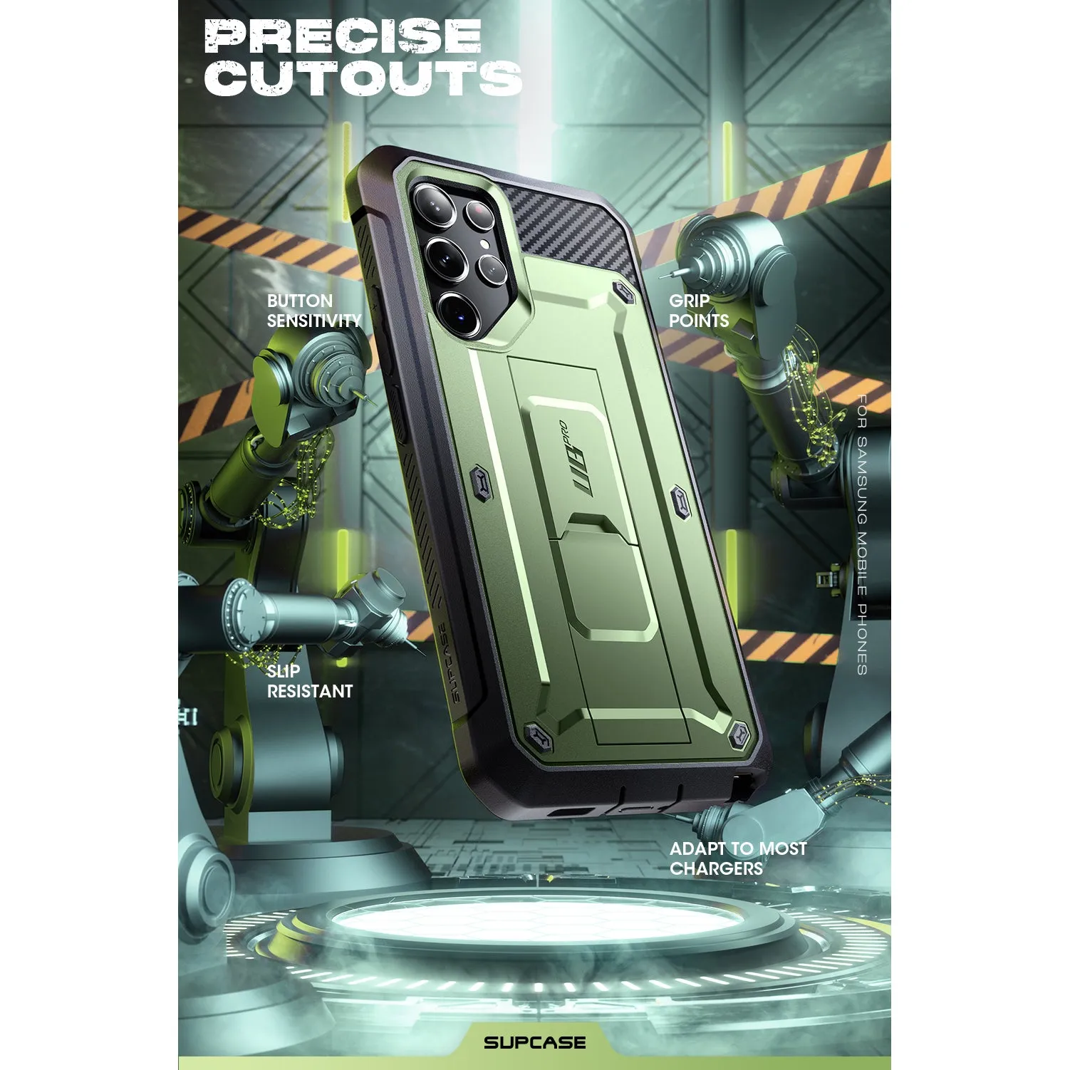 Galaxy S23 Ultra Unicorn Beetle PRO Screen Protector Case-Dark Green