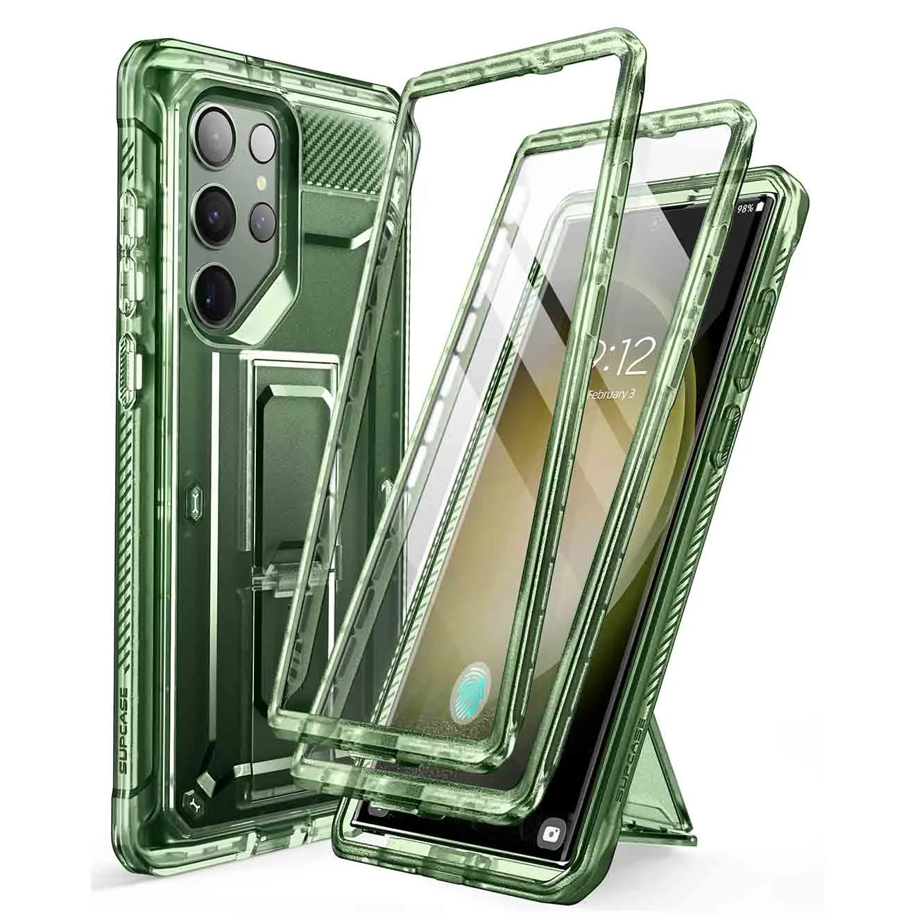 Galaxy S23 Ultra Unicorn Beetle PRO Screen Protector Case-Green Fog