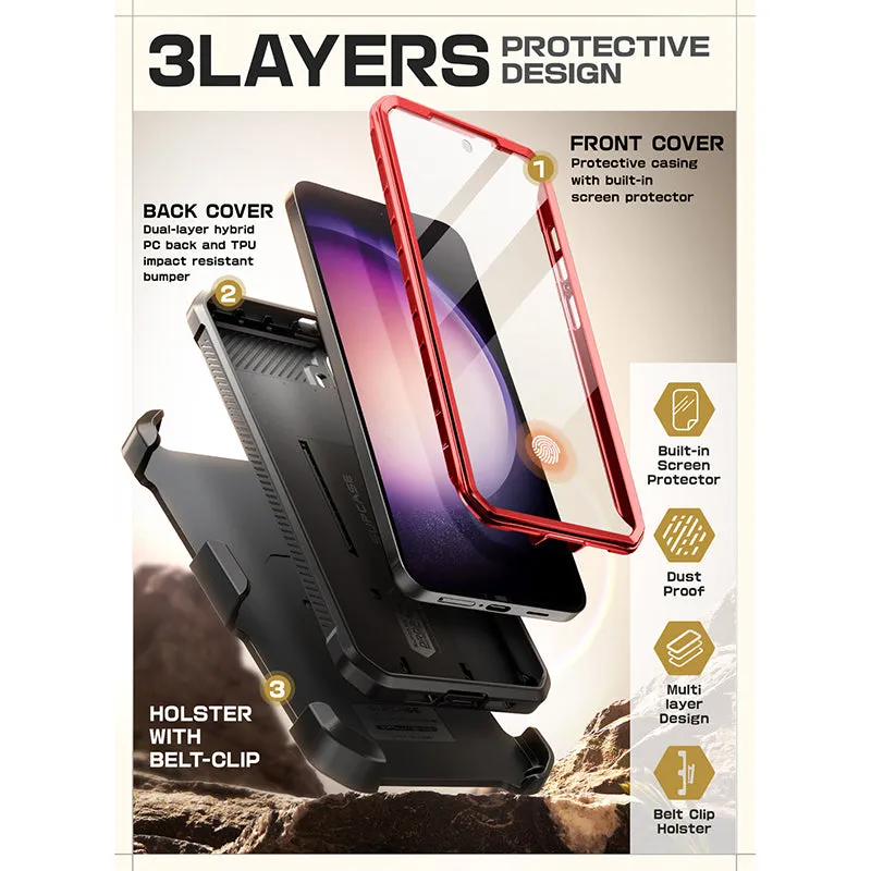 Galaxy S24 Unicorn Beetle PRO Rugged Case-Metallic Red