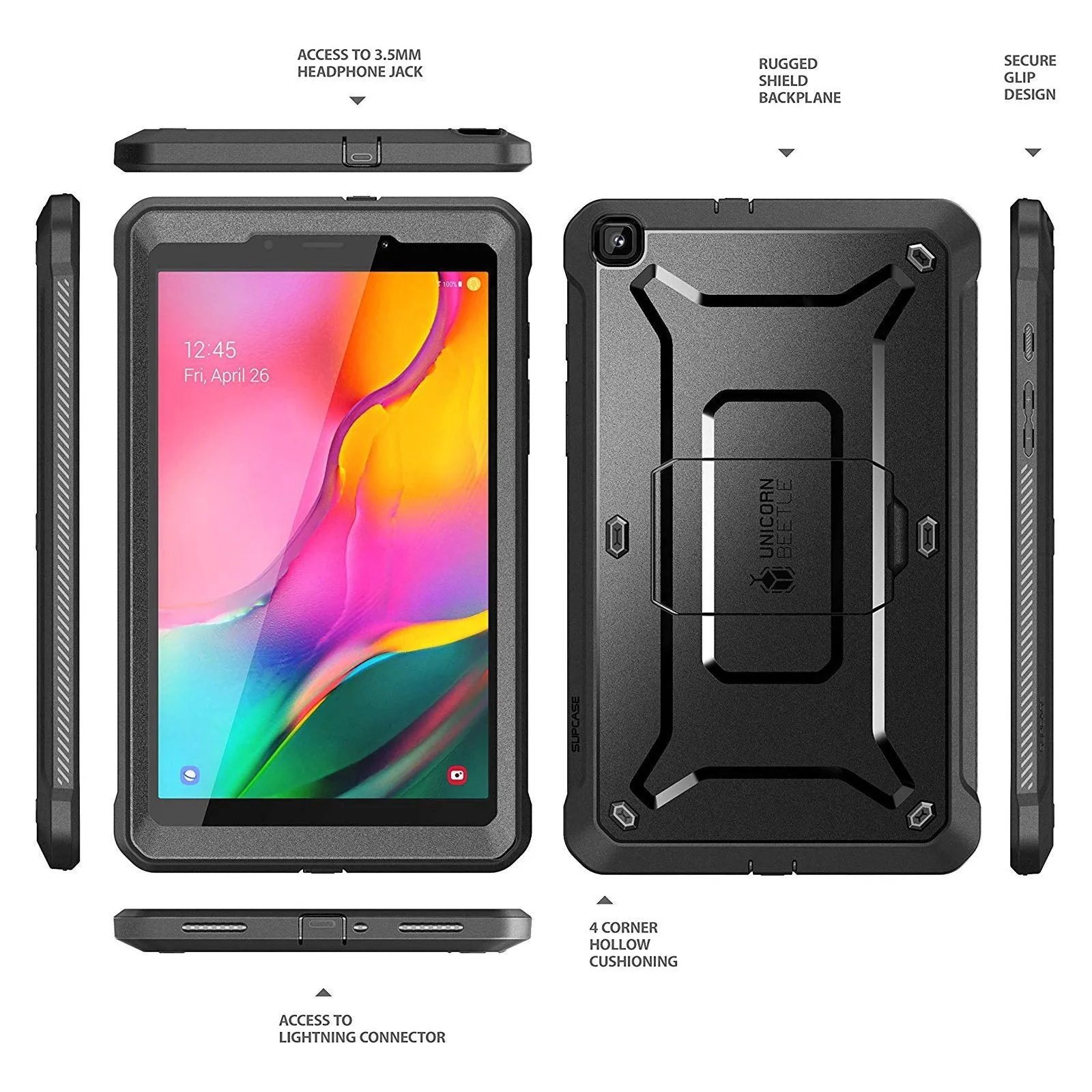 Galaxy Tab A 8.0 (2019) inch Unicorn Beetle Pro Rugged Case-Black