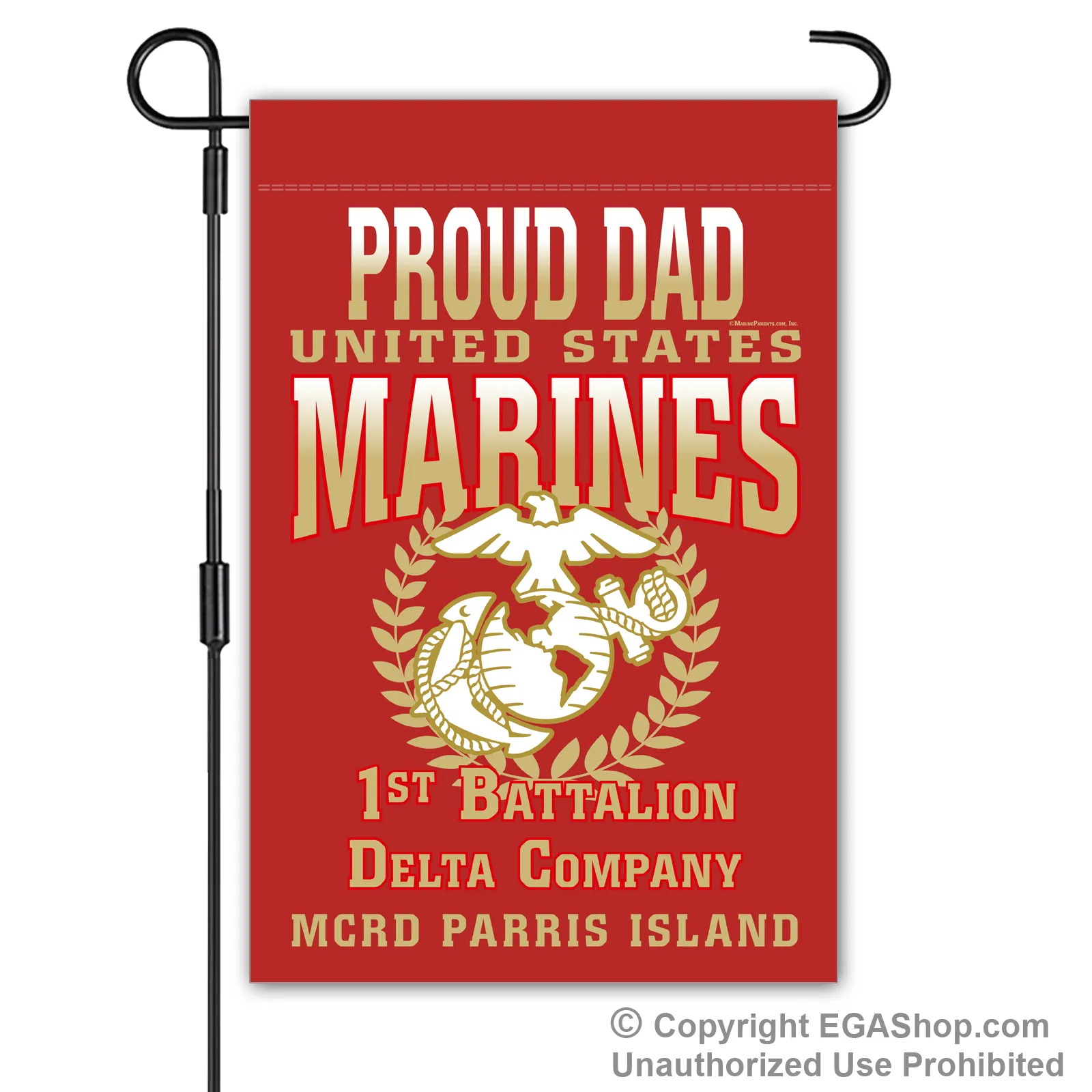 Garden Flag: Delta Proud Family, Mom, Dad (Parris Island)