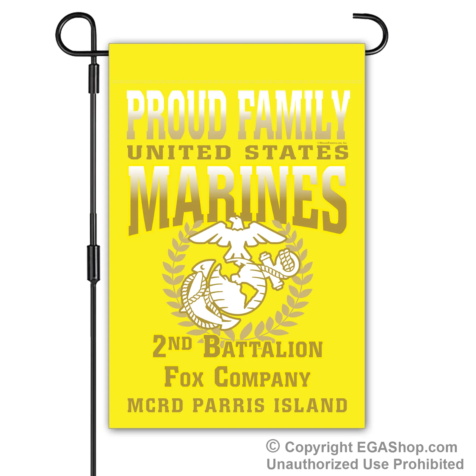 Garden Flag: Fox Proud Family, Mom, Dad (Parris Island)