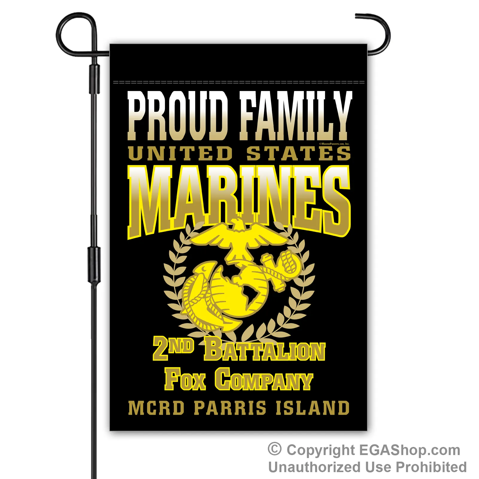 Garden Flag: Fox Proud Family, Mom, Dad (Parris Island)