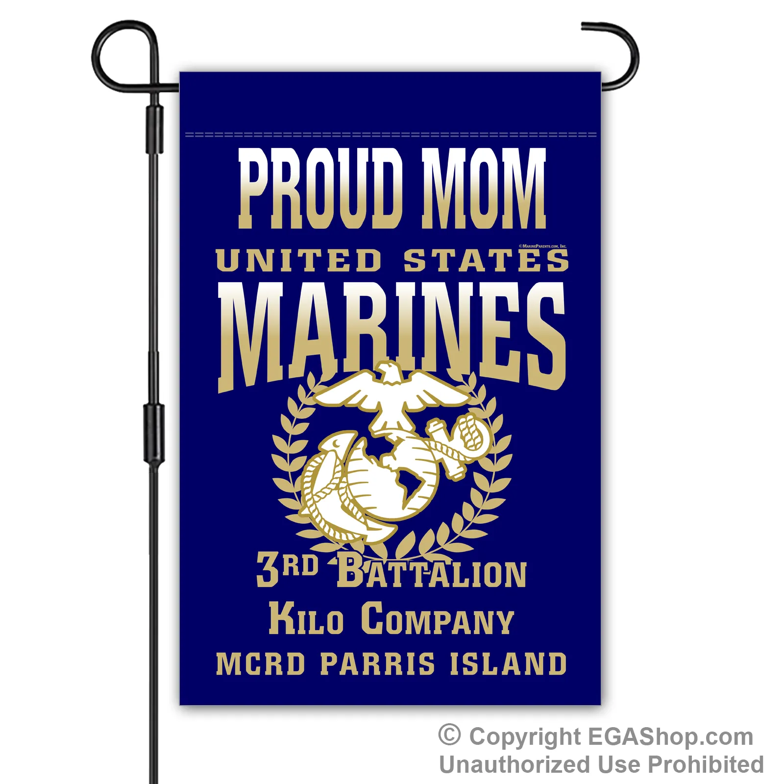 Garden Flag: Kilo Proud Family, Mom, Dad (Parris Island)