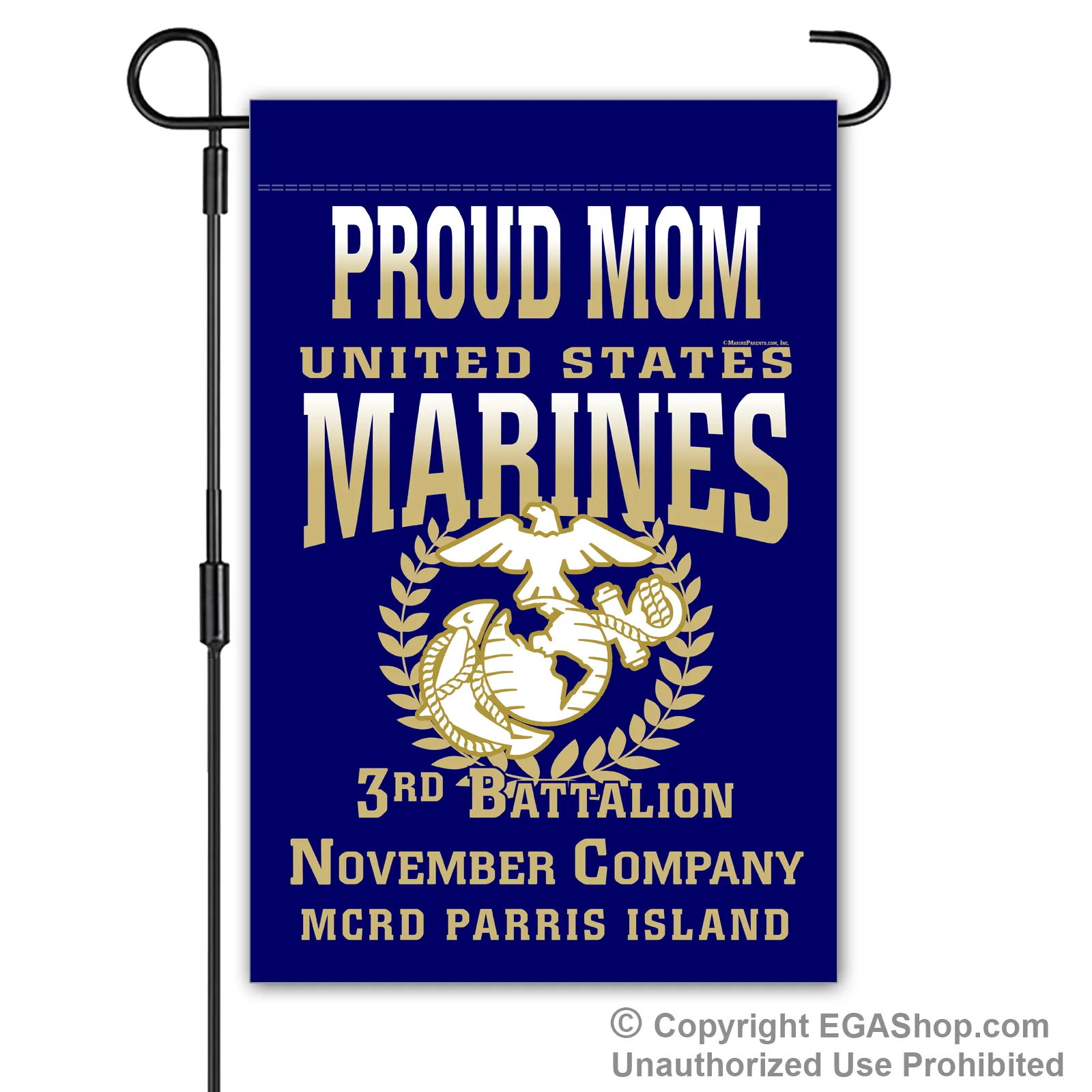 Garden Flag: November Proud Family, Mom, Dad (Parris Island)