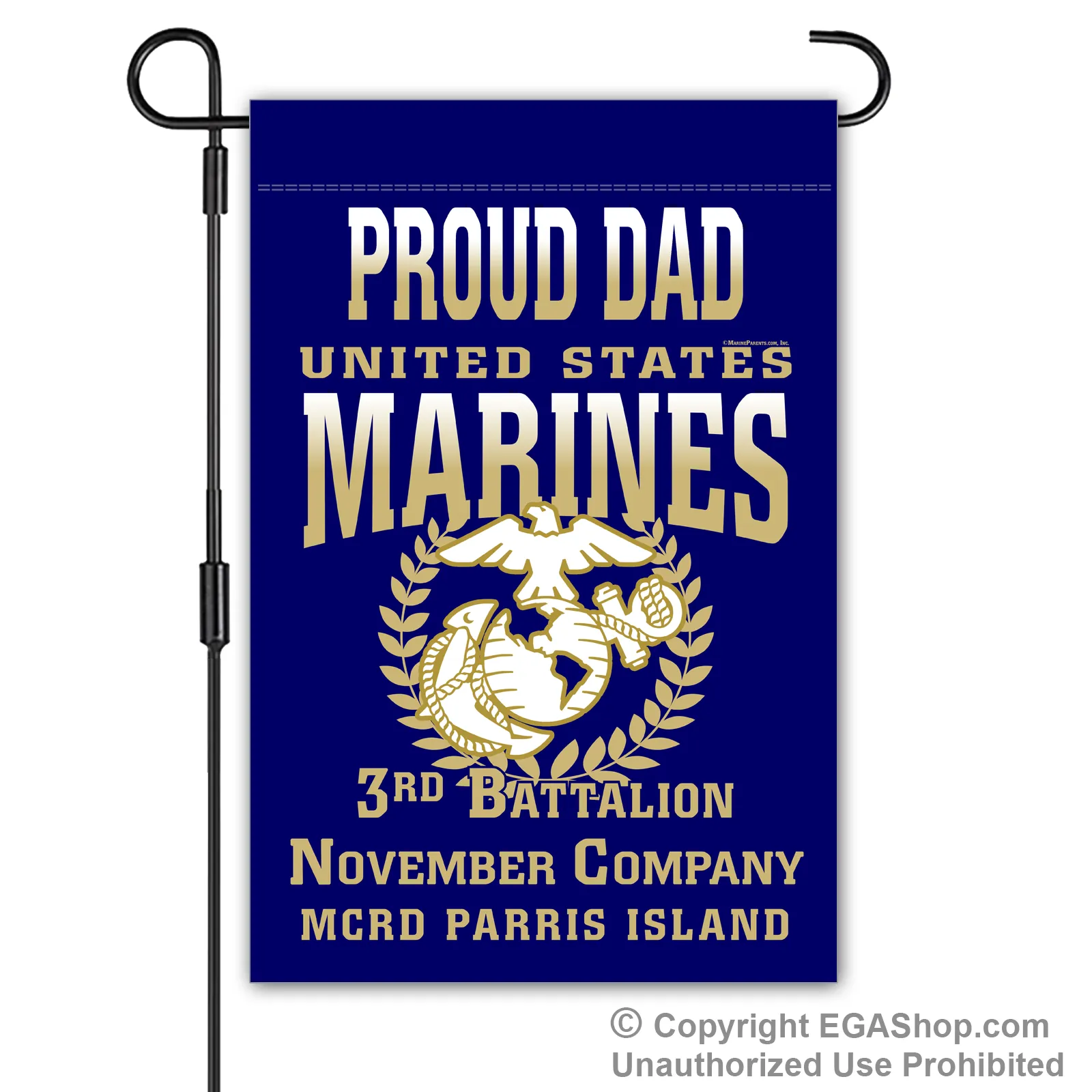 Garden Flag: November Proud Family, Mom, Dad (Parris Island)