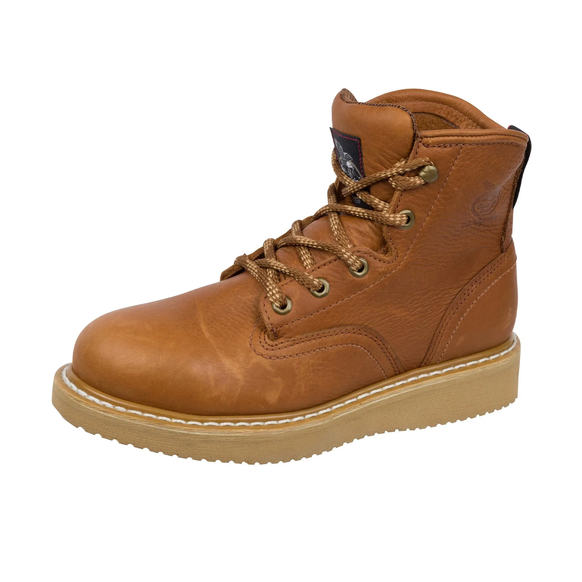 Georgia Boot Wedge 6 Inch Steel Toe Barracuda Gold