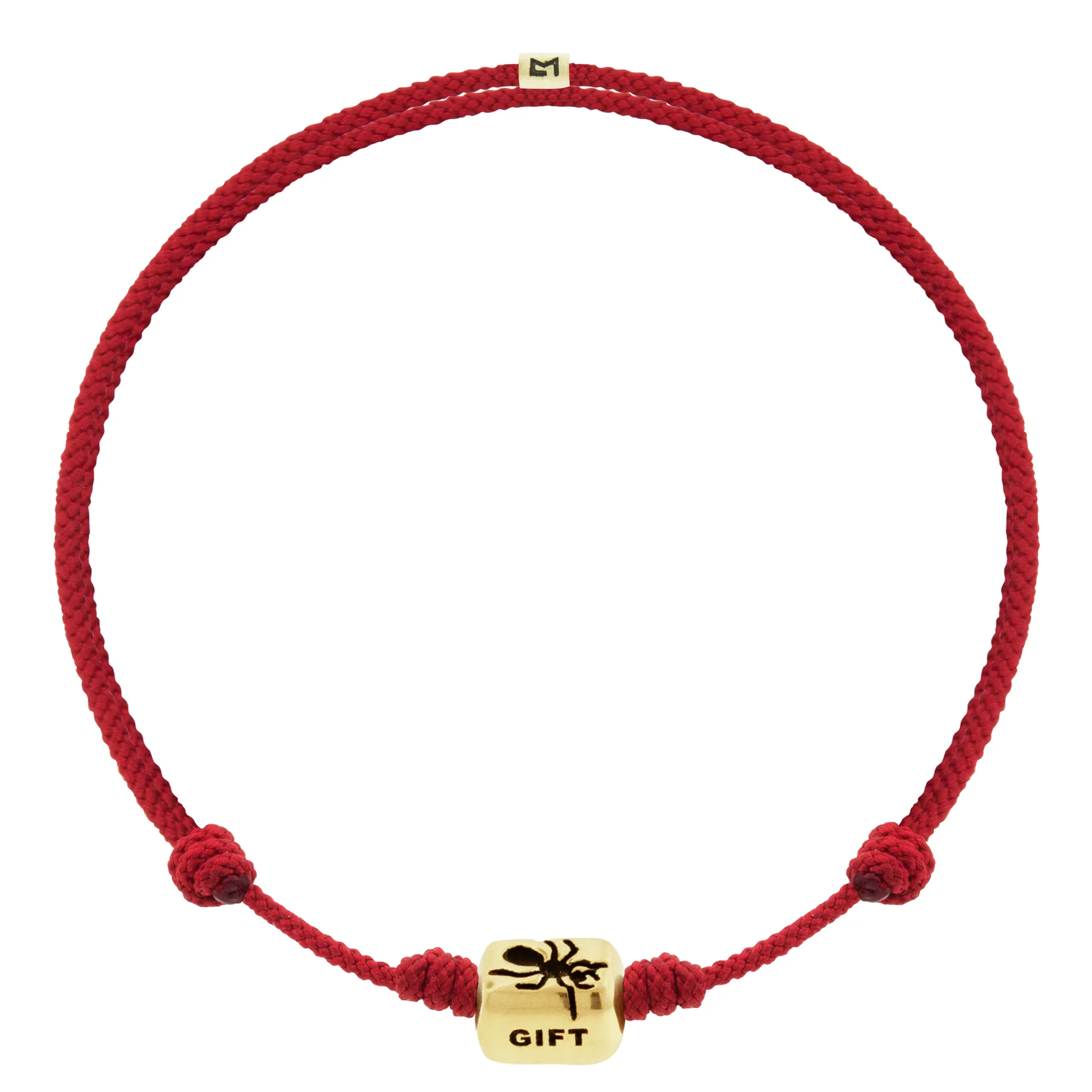 GIFT HEAVEN Ant Ingot on Red Cord Bracelet